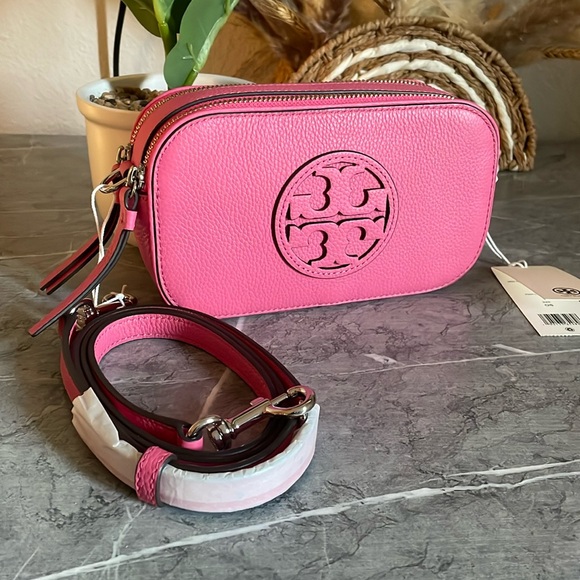 NWT , tory burch mini miller crossbody. Bag 145667 pink love - Picture 2 of 16